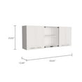 thumbnail image 4 of Olimpo 150 Wall Double Door Cabinet With Glass, Four Interior Shelves, Glass Cabinet, 4 of 7