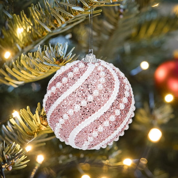 SHIMELE Plastic Christmas Ball Ornaments - Multi-Purpose Decorative Spheres for Tree, Door, and Gift Use - 8cm Red, Gold, Pink