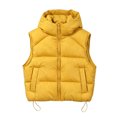 thumbnail image 2 of Xdegoge Girls Puffer Vest Zip Up Sleeveless Lightweight Warm Padded Hooded Jacket Fall Winter Drawstring Hem Fashion Outerwear with Pockets, 2 of 9