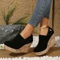 thumbnail image 6 of Up to 25% off Women's Sandals, Xunlbb Fashion Women Casual Round Head Comfy Beach Casual Shoes(Black,Size:35), 6 of 9