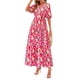 thumbnail image 1 of Vestido PRETTYGARDEN Maxi Floral Rosa y Amarillo Cuello en V XXL, 1 of 7