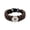 Dark Brown, variant on Snap Jewelry Paracord Bracelet with 1 Snap Holder in Rainbow Color, Youth Small 7 Inch Size