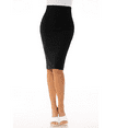 thumbnail image 2 of SOMER Skirts For Women Premium Nylon Ponte Stretch High Waist Pencil Suit Skirts Below, 2 of 7