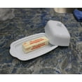 thumbnail image 6 of Dependable Industries White Plastic Rectangle Butter Dish with Lid BPA Free Holds Full Bar of Butter, 6 of 7