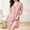 Pink, variant on Naittoop Satin Nightgowns for Women Short Sleeve House Dresses with Pad V Neck Dress Satin Nighty Negligee Sleep Dress Sleepwear
