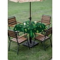 thumbnail image 3 of Outdoor Tablecloth with Umbrella Hole and Zipper, Happy St. Patrick's Day Square Table Cloth 60x60 Inch Waterproof Tablecloth, Spring Shamrocks Grass Watercolor Picnic Table Cover for Patio Camping, 3 of 7