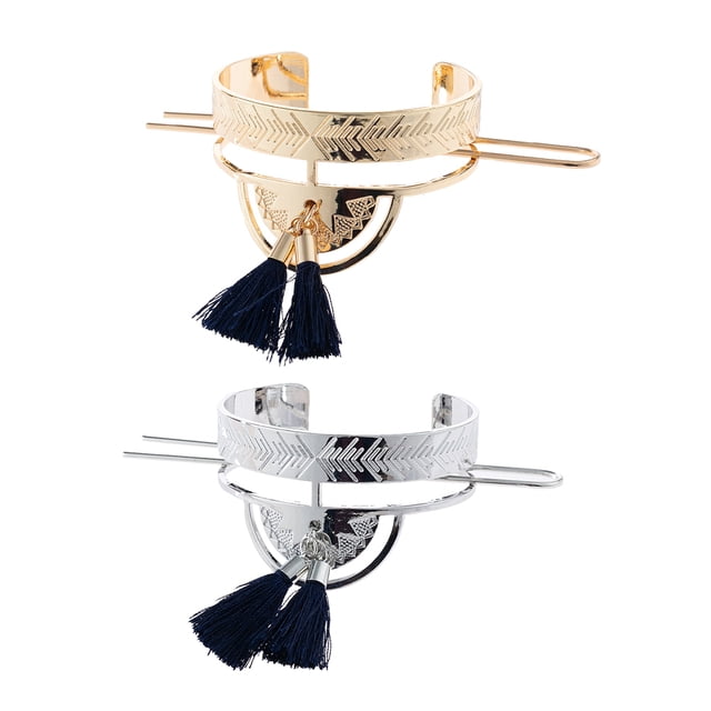 2 uds borlas para el cabello, bollo para mujer, soporte para moño, palillo para el cabello, accesorios para el cabello Vintage