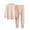 Beige, variant on CYRBOKO Thermal Sets for Girls, Underwear Elastic Waist Long Sleeve Cotton Loungewear Sets Beige Size 14-16 T