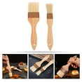 thumbnail image 3 of 2Pcs Baking Cooking Basting Brush Pastry BBQ Marinade Kitchen Oil Brush with Wood Handle, 3 of 6