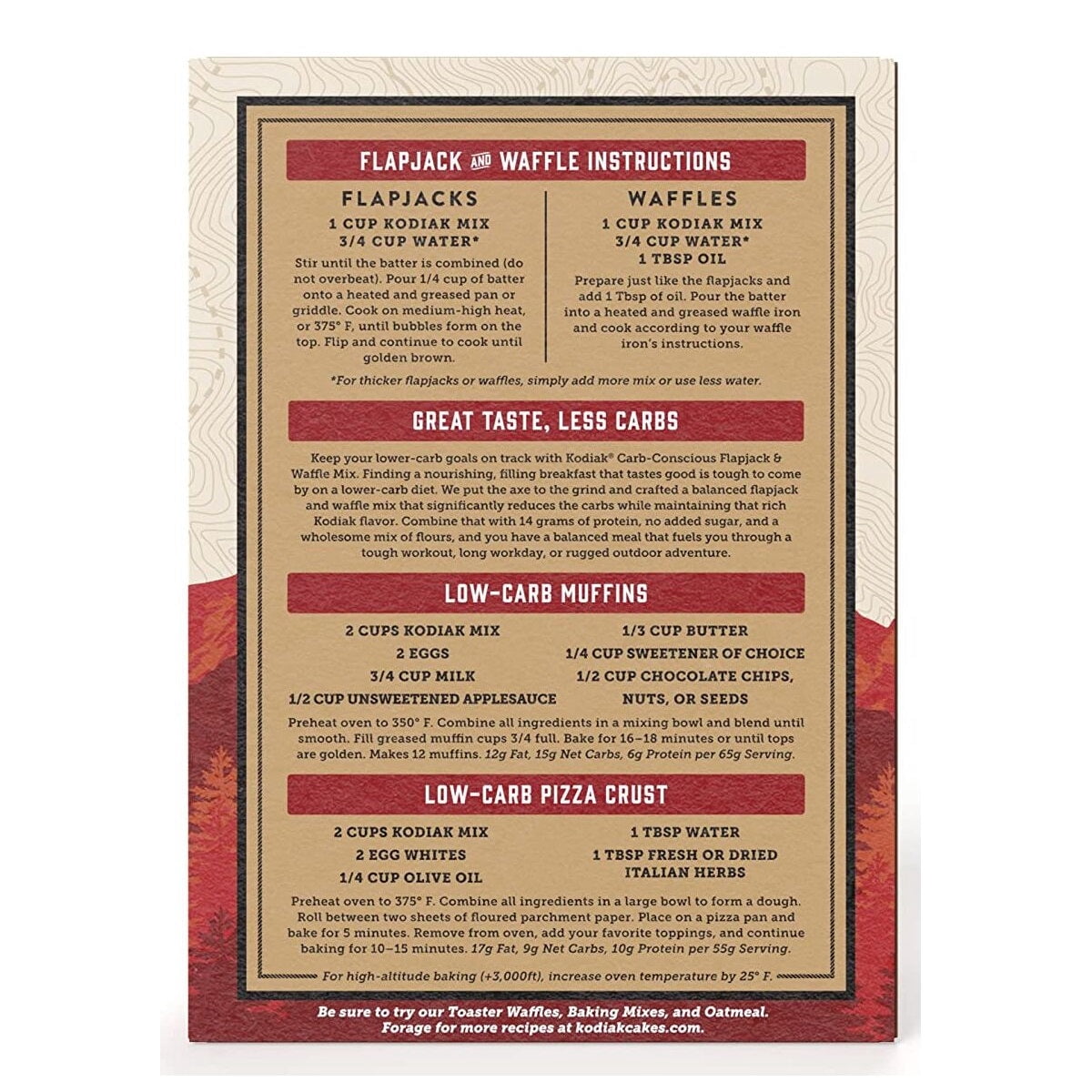 Kodiak Cakes Carb Conscious Flapjack and Waffle Mix 12 oz.