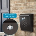 thumbnail image 2 of Architectural Mailboxes Bordeaux™ Locking, Wall-Mounted Mailbox for Outside, Decorative Metal Galvanized Steel Medium Mail box with Lock and Key Drop Box, Rubbed Bronze, 2 of 7