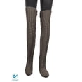 thumbnail image 4 of Deago Women's Cable Knitted Thigh High Boot Socks Long Winter Over Knee Stockings Leg Warmers (Deep Gray), 4 of 5