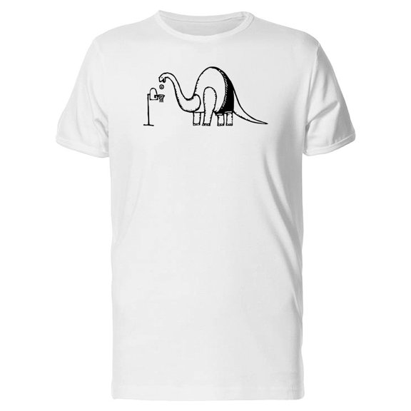 Dinosaur Playing Basketball Tee Men's -Image by Shutterstock