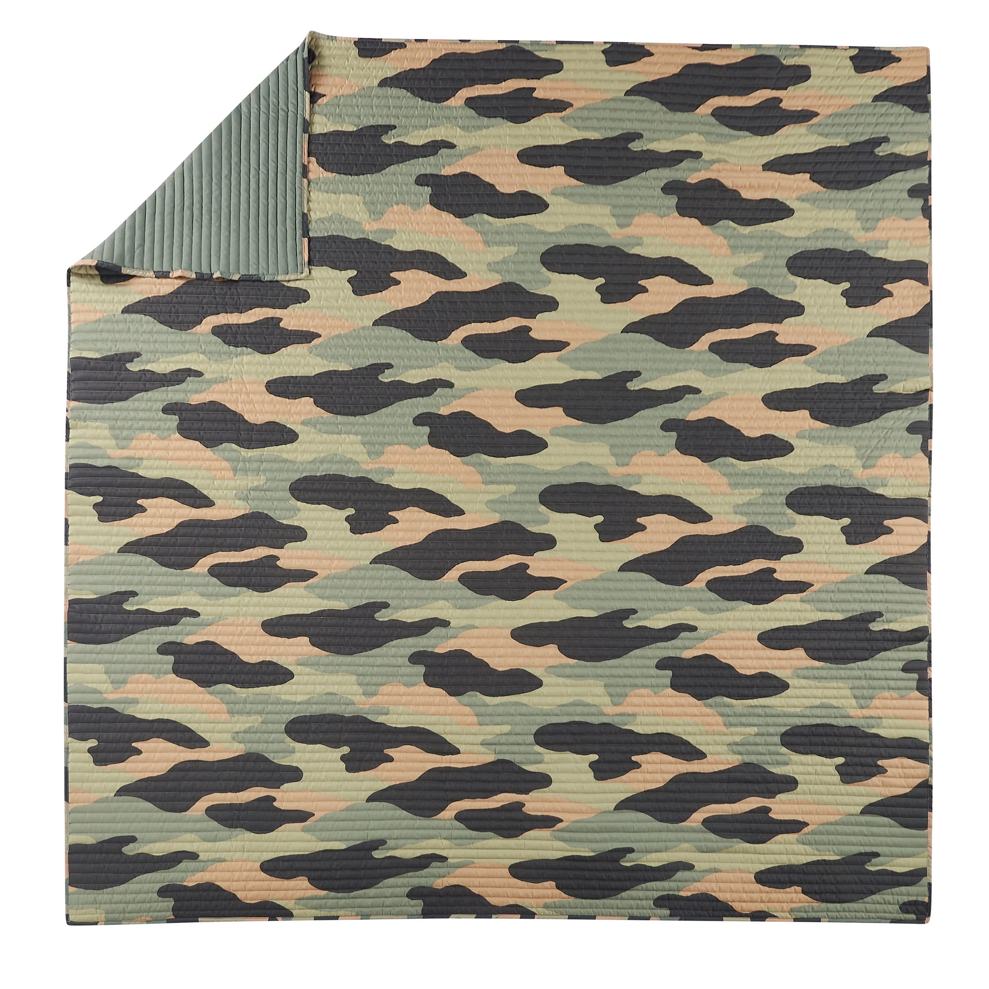 Urban Playground Kids and Teens Camouflage Green 2-Piece Quilt Set, Twin