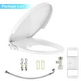 thumbnail image 3 of Bidet Toilet Seat, Non-Electric Bidet Toilet Seat with Quiet-Close, Dual Nozzle System, Bidet Attachment Fit Elongated Toilet Seat, Easy Installation, 3 of 8