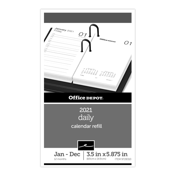 Office Depot® Brand Daily Desk Calendar Refill, 31/2" x 57/8", White