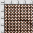 thumbnail image 1 of oneOone Tissu Popeline de Coton à Carreaux Ikat Imprimé Tissu BTY 42 Pouces de Large, 1 of 4