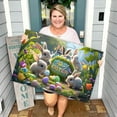 thumbnail image 2 of Easter Bunny Pattern Soft Velvet Carpet Festive Atmosphere Cute Decoration Carpet For Home 40X60CM A1, 2 of 4