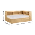 thumbnail image 5 of Lexicon Lit d'Angle Contemporain pour Lit Simple avec Étagères de Rangement en Pin Naturel, 5 of 5