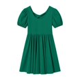 thumbnail image 5 of Gubotare Girls Flowy Dress Girls Ruched Dresses Teens Ruffle Flowy Tiered A Line Swing Dress for Girl Size 11-12 (Green,11-12 Years), 5 of 5