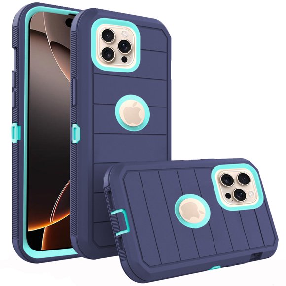 Asuwish Compatible with iPhone 16 Pro Max 6.9 inch Phone Case Hybrid Rugged Shockproof Hard Protective Drop Proof Full Body Heavy Duty Mobile Cell Cover for iP16M i16 ProMax 16ProMax Women Men Blue