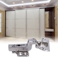 thumbnail image 4 of Cabinet Hinges, 2 Sets 105 Degree Overlay Hinges Silent Spring Design Universal  For Cupboard For Kitchen For Wardrobe, 4 of 8