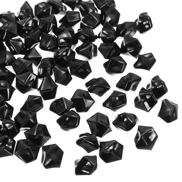 Uxcell 200pcs Fake Ice Rocks Acrylic Black Crystals Gems Stones for Vase Fillers Table Scatters Decoration