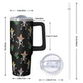 thumbnail image 2 of Halloween Tumbler 30 oz with Handle and Straw Haunted Ghost Skull Cup Halloween Holiday Gifts Travel Mug, 2 of 5