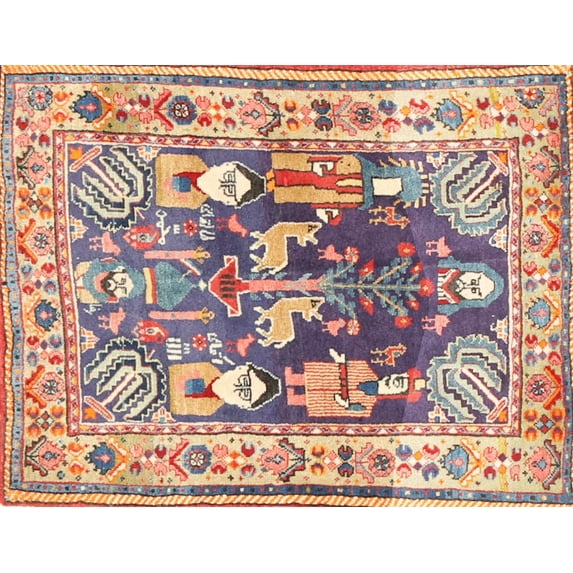 Ahgly Company Indoor Rectangle Traditional Brown Animal Area Rugs, 4' x 6'