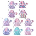thumbnail image 4 of GYRATEDREAM Kids Girls One Piece Swimsuits Mermaid Swimwear Skirt Long Sleeve Rash Guard Bathing Suit 3-10 Years, 4 of 4