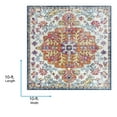thumbnail image 3 of Livabliss Area Rugs for Living Room, 10ft Round Harput Traditional Blue Square Rug, Bedroom Dining Room Home Decor Stain Resistant Carpet (10' x 10'), 3 of 11