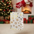 thumbnail image 5 of CuiLiyq 12 Pcs Christmas White Gift Bags with Gold Bronzing, Christmas Wrapping Bags with Handles, Xmas Gift Bags for Holiday Party Favors and Decor Supplies (Snowflake), 5 of 6
