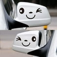 thumbnail image 1 of Car Rearview Mirror Stickers, Winking Smiley Face, Funny, Cute and Cheerful (Black), 1 of 3