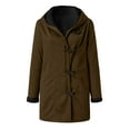 thumbnail image 4 of Mrat Womens Toggle Winter Coats with Hood Polyester Fleece Lined Thicken Warm Toggle Coat Hooded Parka Jackets Outerwear with Pockets J-Army Green XL, 4 of 4