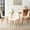 White, variant on NORDICANA Small Dining Table Set for 4, Modern Round Dining Table with 4 Teddy Fleece Dining Chairs in Metal Legs, Easy Assembly for Compact Spaces - White