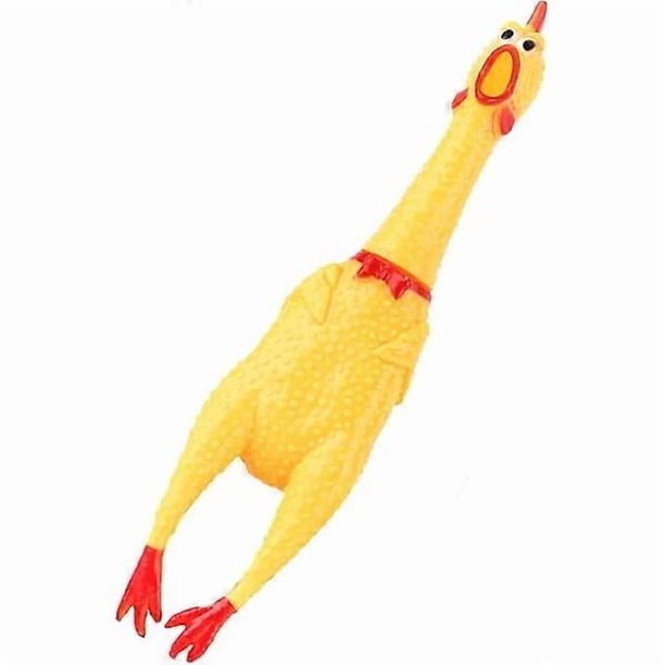 Screaming Chicken Toy, Novelty Rubber Chicken for Stress Relief, Funny Safety Toy for Adults and Kids