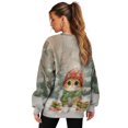 thumbnail image 6 of SCRAWLGOD Cat Snow Print Crewneck Fall Sweatshirts for Women Trendy Women's Long Sleeve Pullover Tops with Pockets Stylish for Daily Wear, Spots, Office, S, 6 of 7