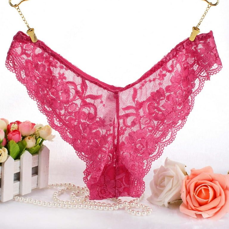 HUPOM Pregnancy Underwear For Women Panties For Girls Briefs Leisure Tie  Drop Waist Pink 4XL