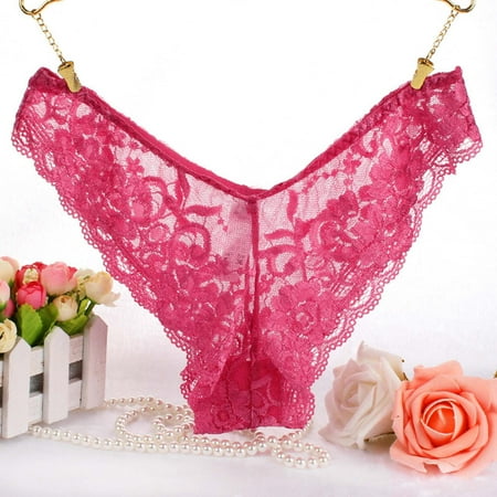 Women s Cotton Bikini Brief Underwear  Women Sexy Lace See-Through Breathable Soft Briefs Panties Lingerie Underwear