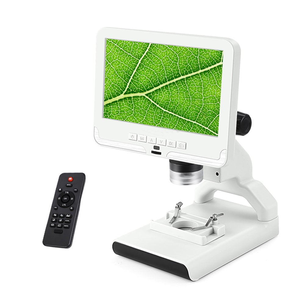 Pevor 2.4 HD LCD Screen 500X 2MP Digital Electronic Microscope PC Camera Microscope for Inspection Learning Insect Observation 