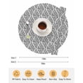 thumbnail image 6 of 13 Inch Round Placemats Set of 4, Black White Non Slip Heat Insulation PP Table Mats, Modern Abstract Art Farmhouse Washable Place Mats for Kitchen Dining Party Table Decor, 6 of 7