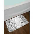 thumbnail image 2 of Modern Bath Mat, Vector School Design Mathematic Frame Like Numbers in a Row Image Work of Art, Non-Slip Plush Mat Bathroom Kitchen Laundry Room Decor, 29.5 X 17.5 Inches, Black and White, Ambesonne, 2 of 2