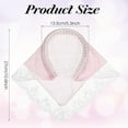 thumbnail image 2 of Triani 2Pcs Lace Headbands for Women Boho Triangle Bandana Turban Fashion Bandana Soft Head Coverings for Teen Girls Hair Styling(White+Pink), 2 of 7