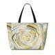 thumbnail image 2 of Fotbe White Rose Bolsa de Viaje para Playa - Resistente al Agua, Bolsa Tote de Gran Capacidad y Ligera con 7 Bolsillos para Mujeres y Hombres, 2 of 7