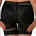 thumbnail image 3 of SWSMCLT Women's Shapewear Panties Mesh Underwear Padded Shaper Shorts Butt Lift Seamless Lace Black Large, 3 of 3