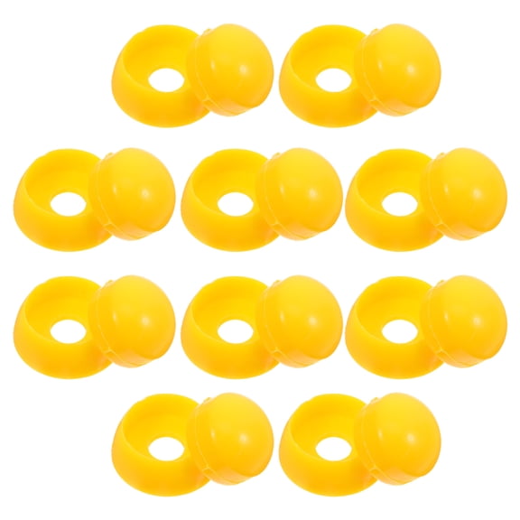 GAXIRE 10-Pack Yellow Plastic Nut Caps for Playground Safety, Outdoor Protective Covers for Bolts, Screws, and Hardware