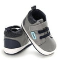 thumbnail image 5 of URMAGIC Toddler Baby Boys Canvas Sports Shoes Soft Sole High-Top Sneaker, 5 of 7