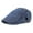 Solid-Dark Blue, variant on Men Denim Blue Peaked Ivy Cap Golf Driving Flat Solid Cabbie Newsboy Beret Hat