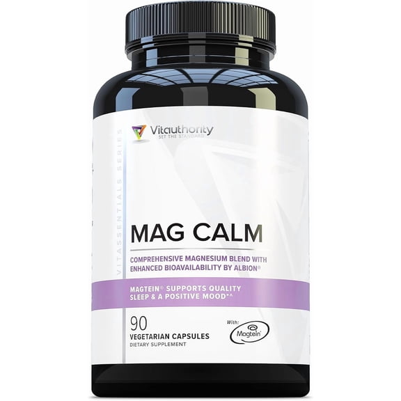 Vitauthority Mag Calm Magnesium Complex Supplement for Sleep and Mood Support, 90 Capsules