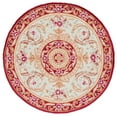 thumbnail image 2 of Safavieh Easy Care Chelsea Bordered Area Rug, Ivory/Burgundy, 6' x 6' Round, 2 of 8